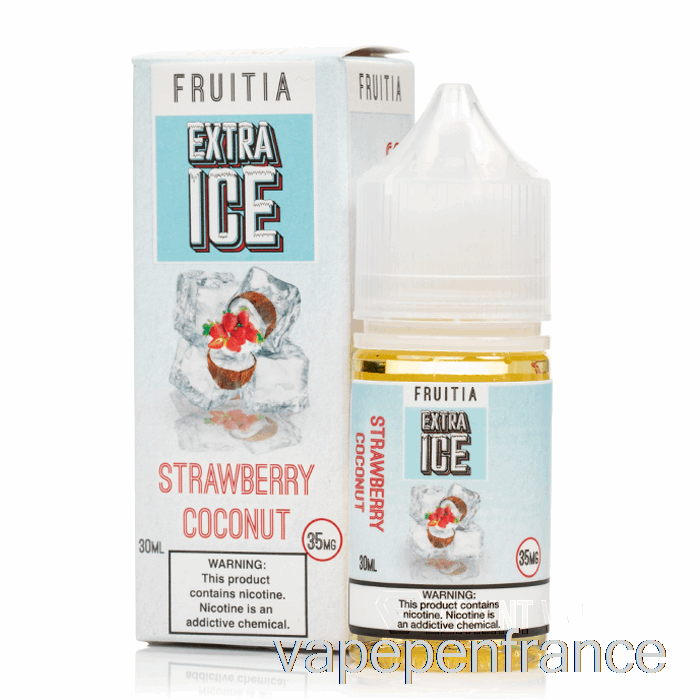 Fraise Noix De Coco - Glace Supplémentaire - Sels De Fruitia - Stylo Vape 30ml 35mg